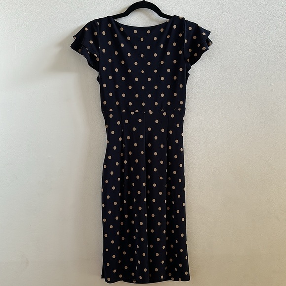 Lauren Ralph Lauren Polka Dot Faux Wrap Dress Women’s 2P - Picture 7 of 7